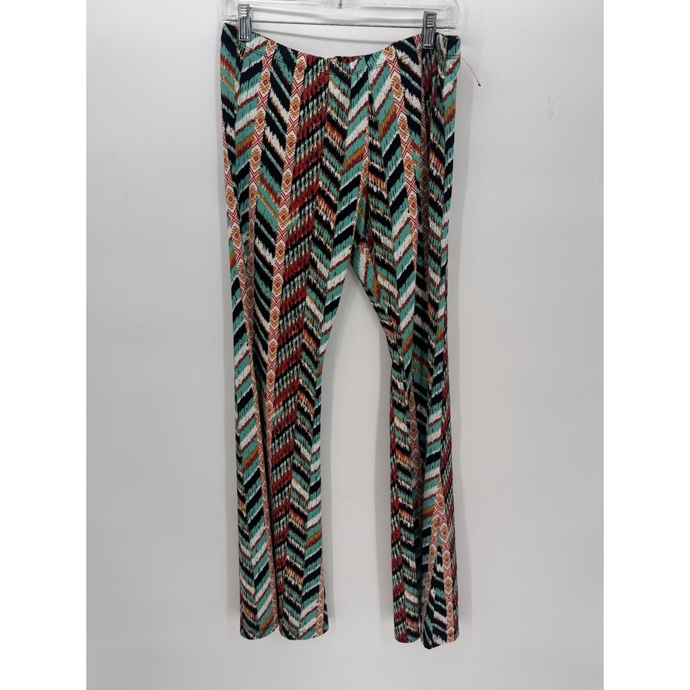 Wrangler Flared Leggings Women's Large Multicolored Aztec Yoga Pants Cowgirl